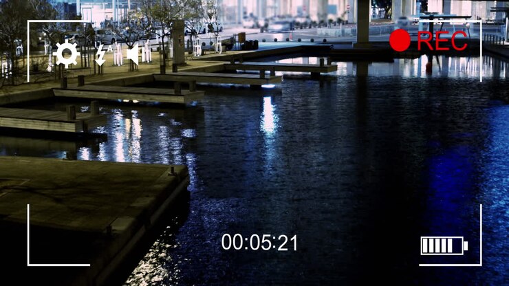 Riprese accelerate del traffico notturno con una videocamera digitale 4k