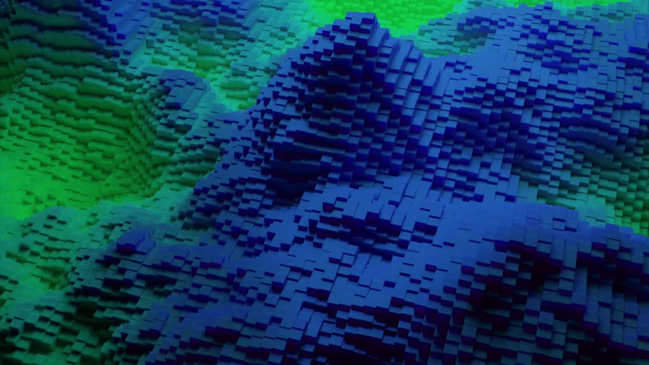 fondo 3d abstracto con gradiente verde y azul