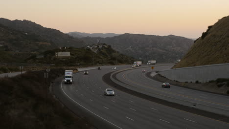 Simi Valley California USA freeway time lapse with welcome to Simi Valley sign shot in 4k high resolution