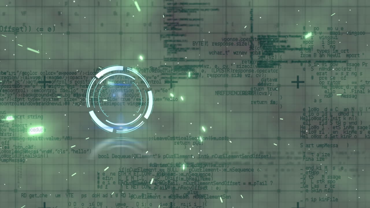 animación del alcance del escaneo sobre el procesamiento de datos