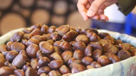 chestnuts at a market