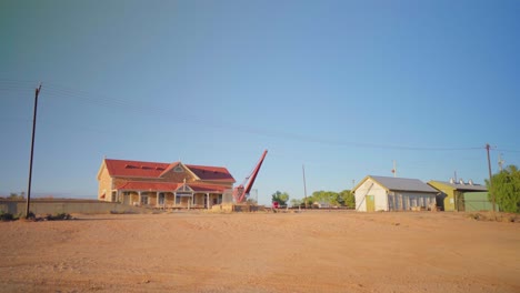 Static-shot-of-buildings-in-a-remote-Australian-town-in-the-morning