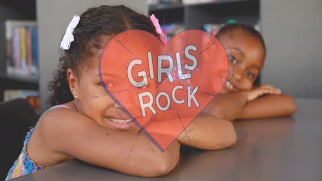 animación de niñas rock texto sobre las niñas de la escuela