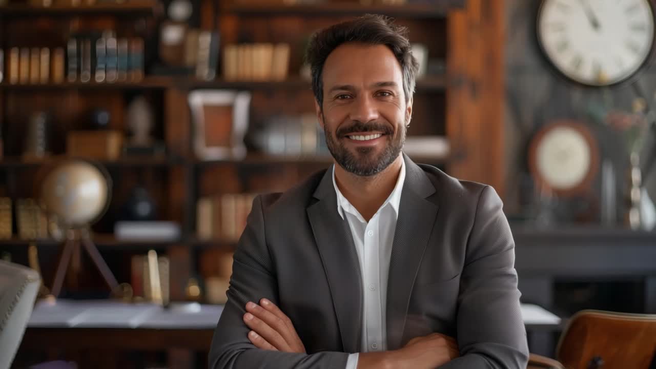 Portrait of a confident businessman in his office