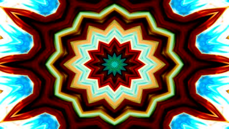 abstract colorful symmetric pattern ornamental decorative kaleidoscope movement geometric circle and star shapes