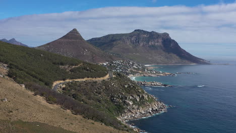 Discovering-a-coastline-city-in-South-Africa-aerial-shot