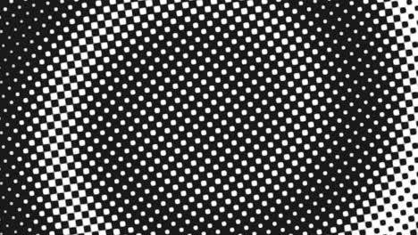 Spiraling-black-and-white-pattern-with-overlapping-circles