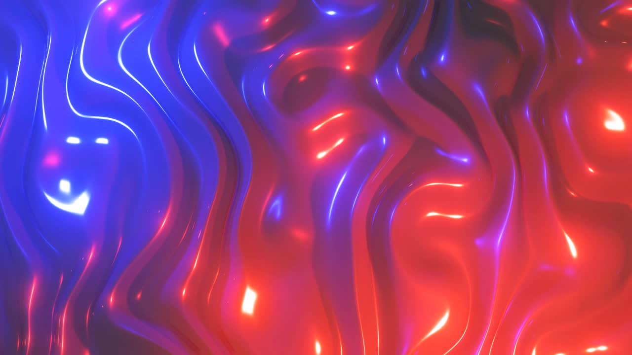 3d render fondo abstracto. fluye lentamente en colores de neón. animación de textura lenta. bucle de 4k