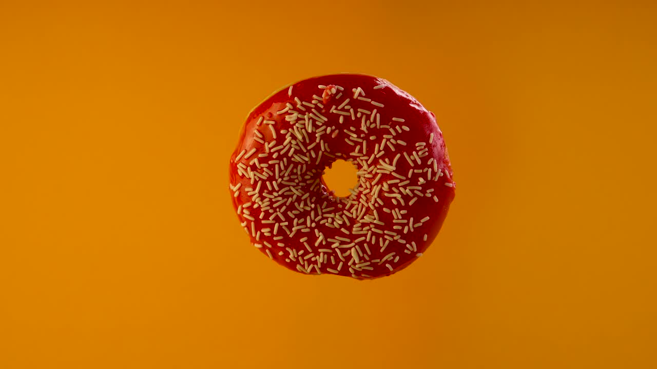 el delicioso y dulce donut girando