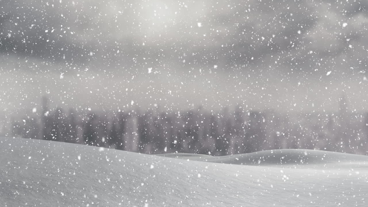 caída de nieve y paisaje urbano