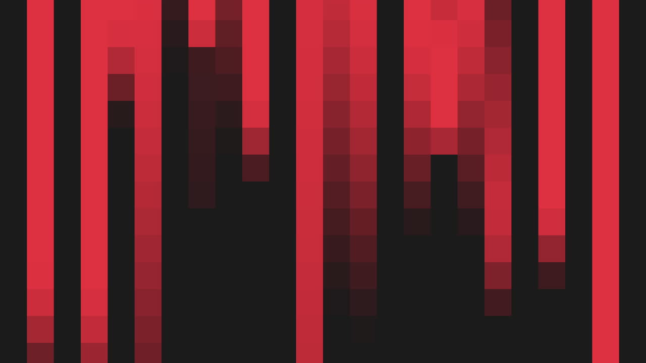 Gradient red pixels in 8 bit of architecture 1