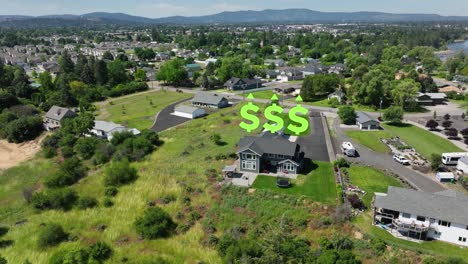 aerial view of a wealthy home appreciating in value