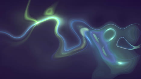animación de líquidos coloridos en movimiento sobre un fondo azul