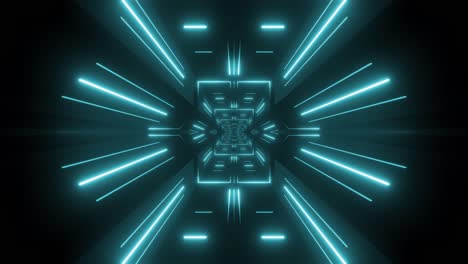 neon glowing light tunnel
