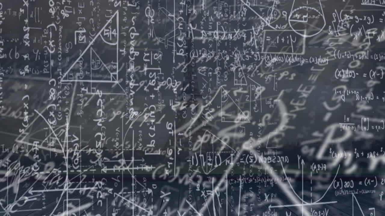 에펠탑 위의 수학적 방정식의 애니메이션