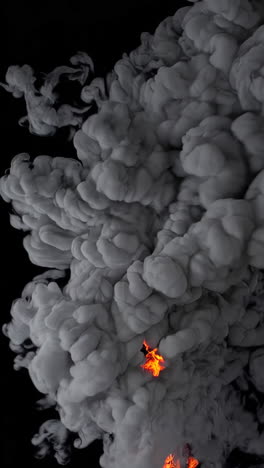abstract volumetric smoke and fire plume