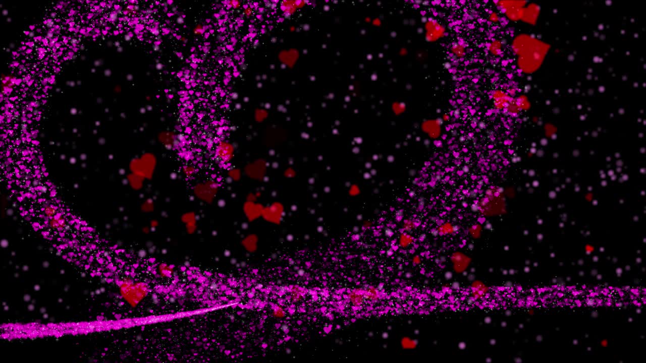 el fondo de los corazones, el día de san valentín cayendo corazón rojo en el fondo. san valentín tarjeta de felicitación diseño de movimiento.