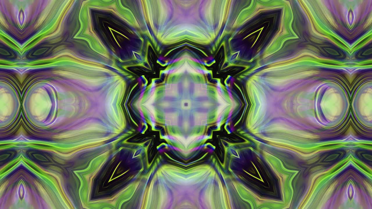 caleidoscopio con patrones coloridos y florales