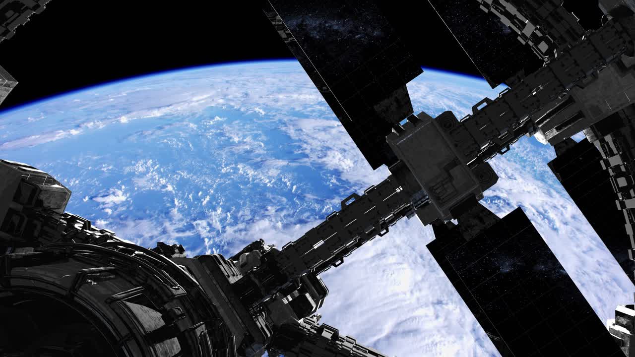 Premium stock video - International space station in outer space over ...