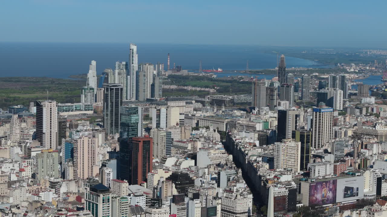 Aerial View of Buenos Aires Cityscape