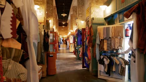 shopping stands in local traditional arabian middle east souk market