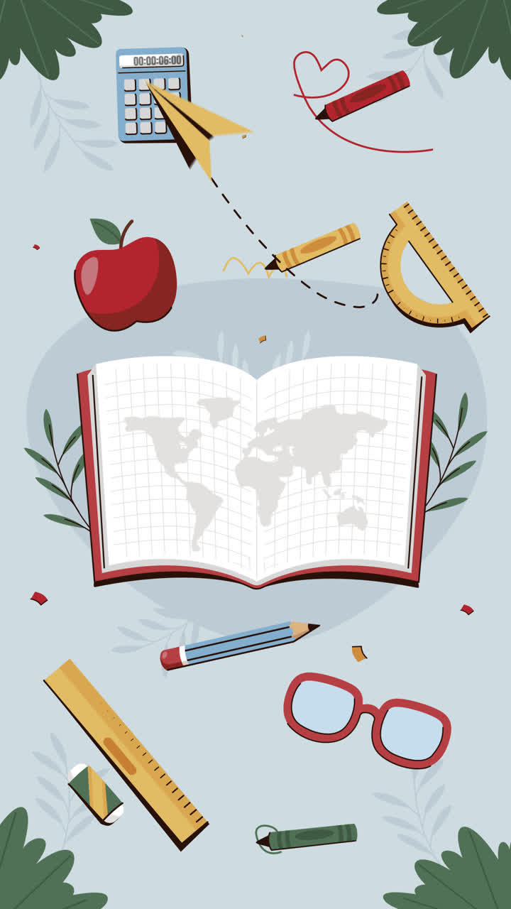 una animación de fondo plano para el día mundial de los maestros