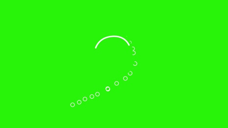líneas cortas y formas elementos de efectos de animación en pantalla verde tecla de croma