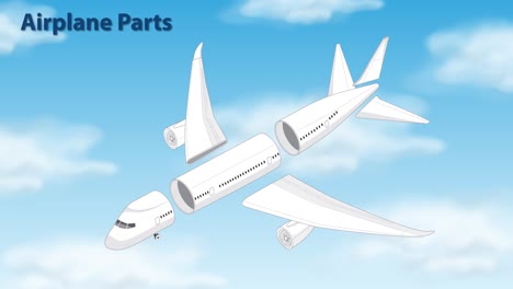 detailed breakdown of airplane components and structure