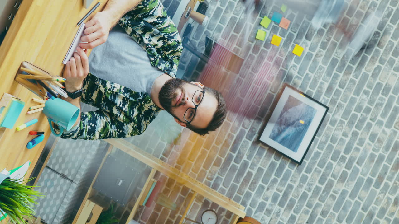 Man Working From Home Office