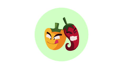 pimientos de dibujos animados divertidos