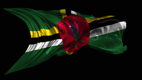 flag of dominica (waving)