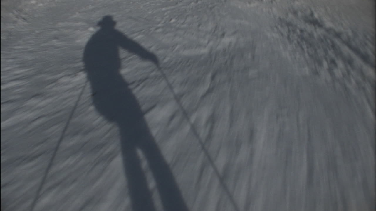 내리막 코스를 달리는 알파인 스키 선수 30