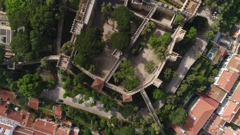 castle of são jorge lsbon portugal top view