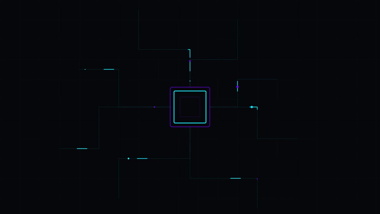 Digital Central Processing Unit with Animated Data Connections
