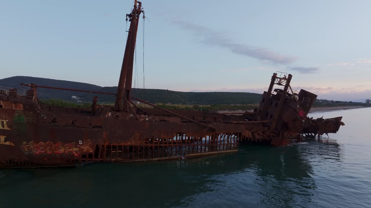 Dimitrios skibsvrag, en perle på Valtaki strand, Grækenland