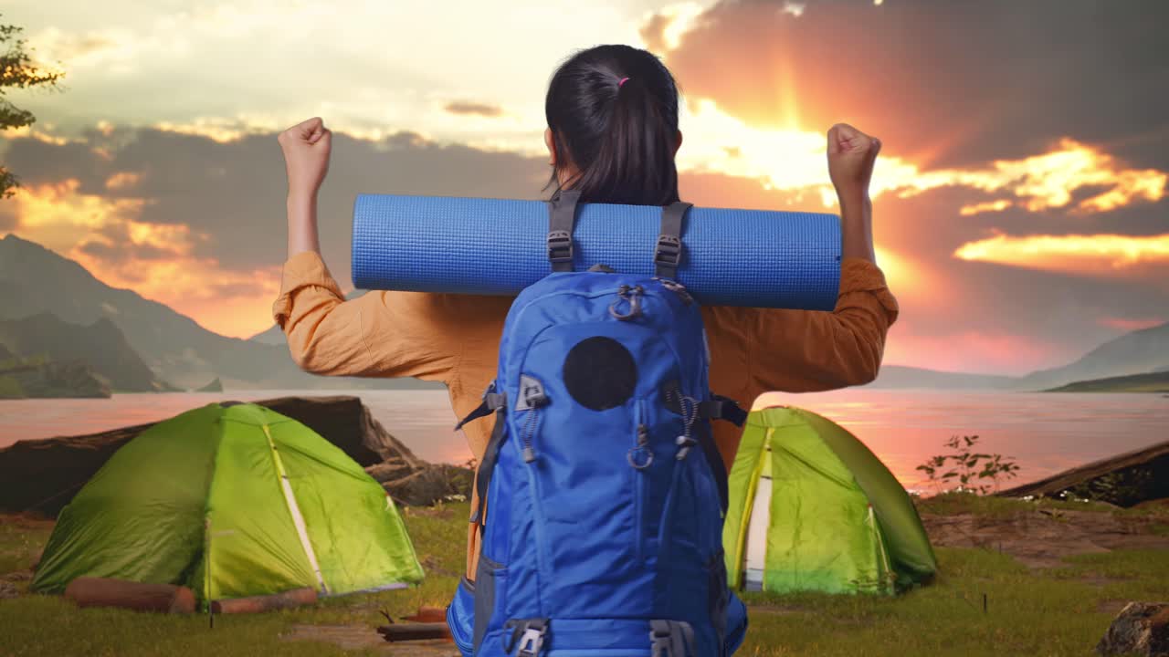 Happy Camper at Sunset