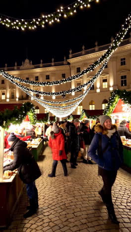 christmas market at night
