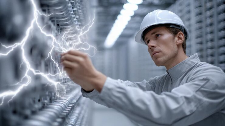 Man working in industrial setting