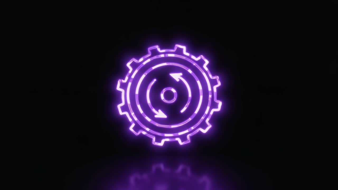 Gear with rotating arrows