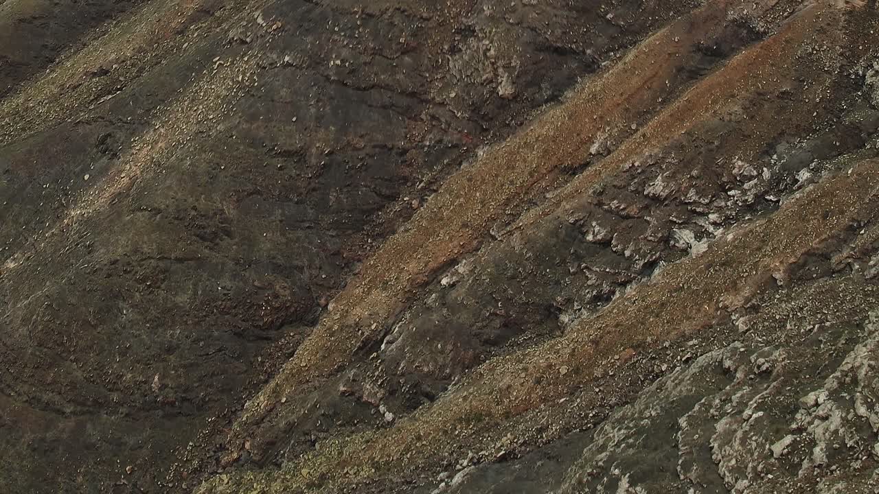 Top View of Ancient Lava Flow and Craters