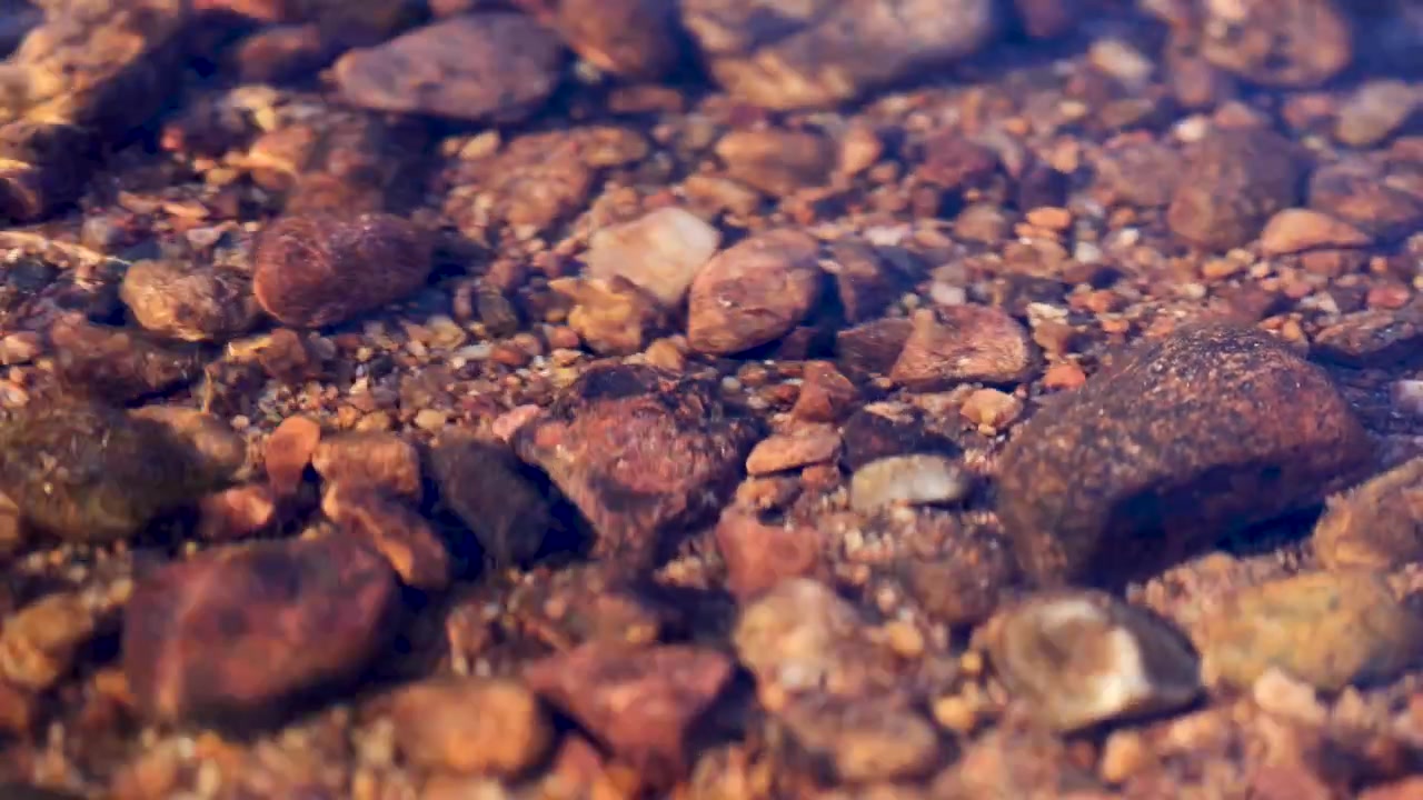 Rocks Laying at Bottom of River Bed