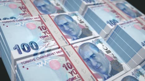 turkish lira money banknotes pack seamless loop