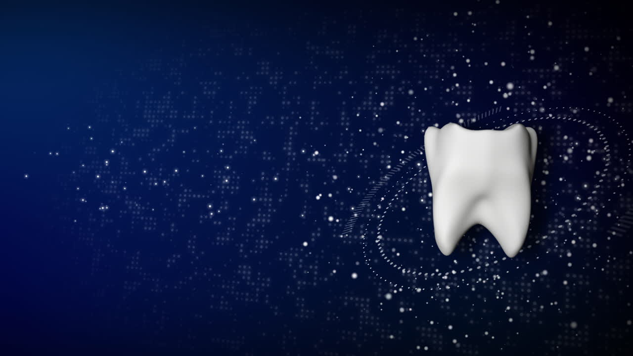 3D Tooth Image with Abstract Background