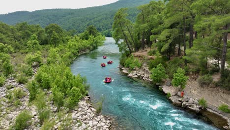 river rafting adventure in a scenic forest