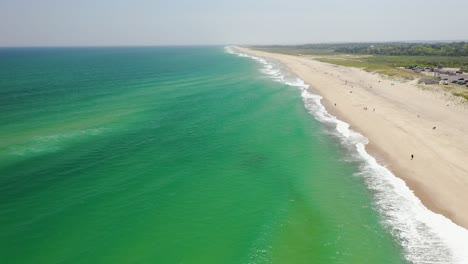 nauset beach drone flyover in summer