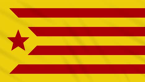 red estelada flag waving cloth background, loop