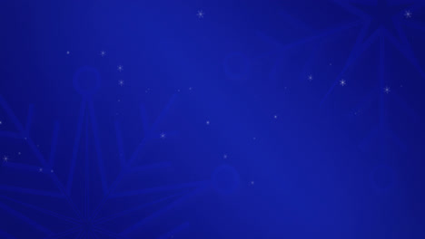 animation of snowflakes falling on navy background