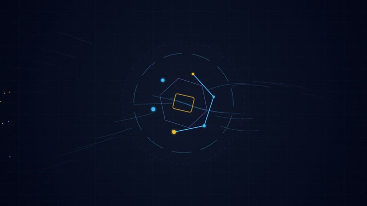 Abstract Digital Hexagon Interface Animation
