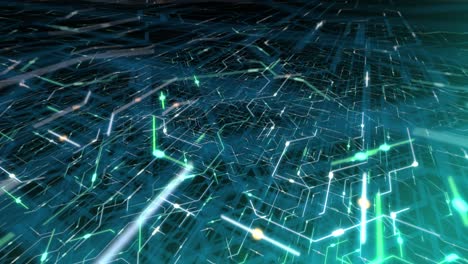 bucle sin costuras de 4 k de placa de circuitos impresos (pcb) en movimiento