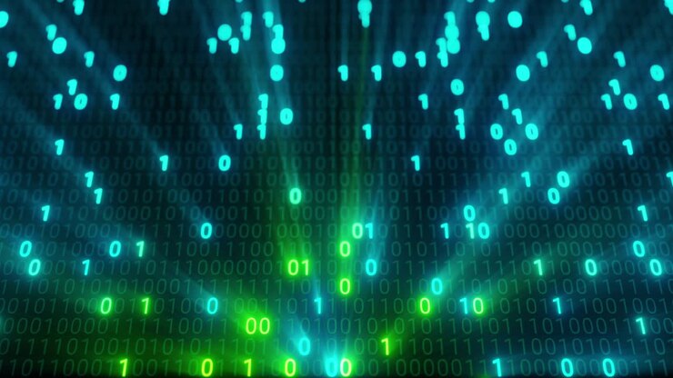 Futuristic data stream, Digital flow. Dynamic pattern with power rays and light.Data transferring. Information concept. Technology background.
